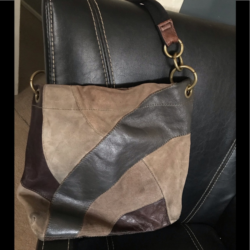 Fossil leather/suede purse